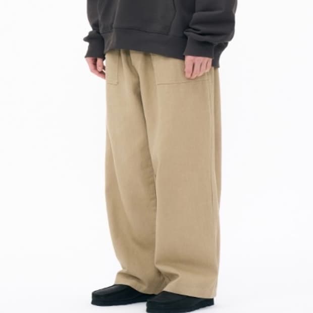 썸녀 옥시토신을 분비시킨 그리너리 크리드 코튼 퍼티그 밴딩팬츠 베이지