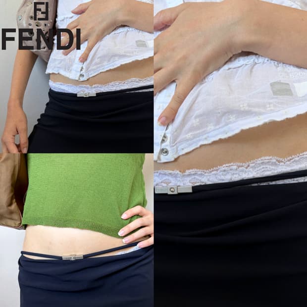 Fendi 90s Strap logo Skirt