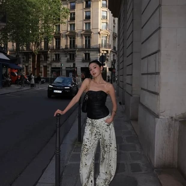 (s) lioness 와이드 블리치 워싱 팬츠