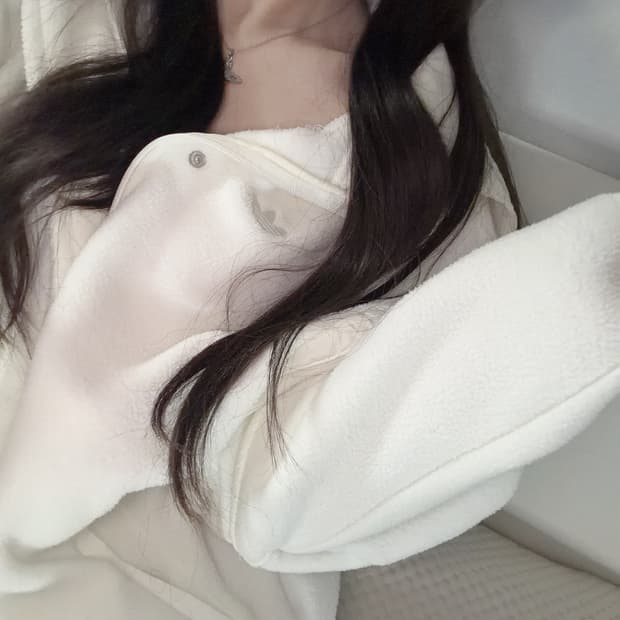 아디다스 아이보리 눈꽃 아방 후리스 자켓 s 🐰🤍