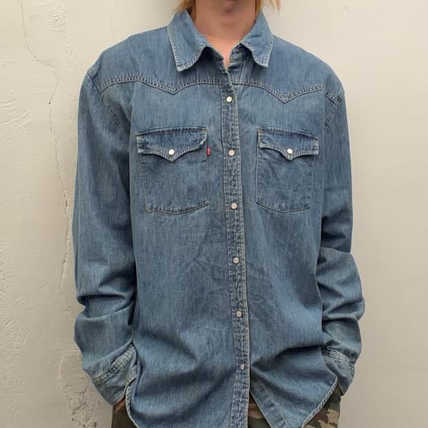 90’s levi’s denim western shirts