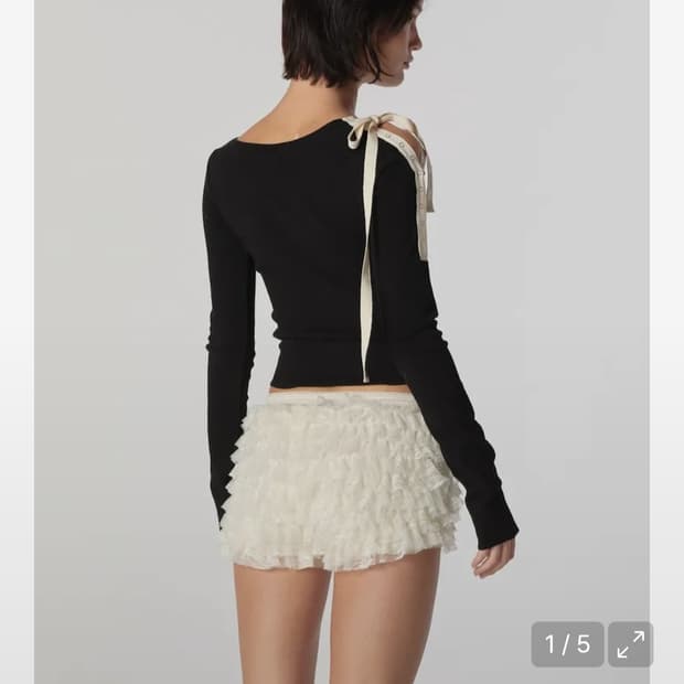 글로니 루이사 리본 오프숄더 탑