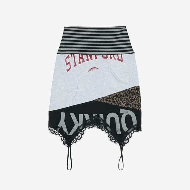 (구함) 그레일즈 UPSIDE DOWN REWORK SWEAT SKIRT