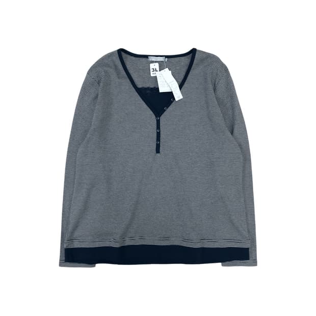 스트라이프 레이어드st 티셔츠