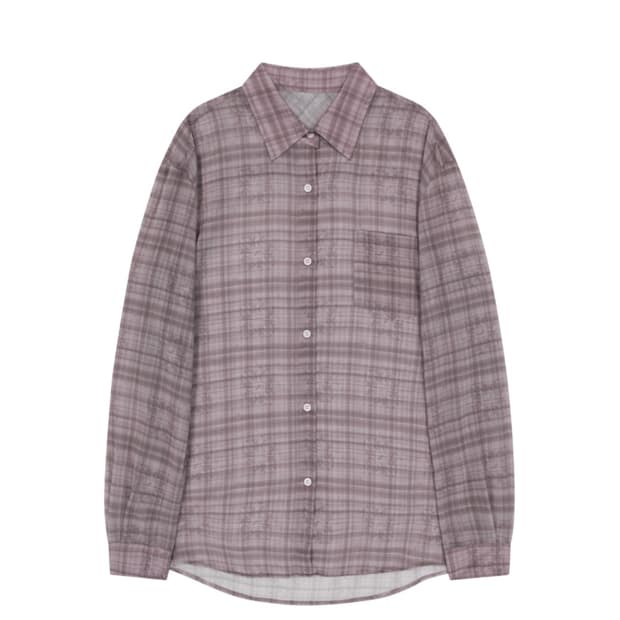 쿨거래네고)) 오호스 오버 체크 셔츠 핑크 