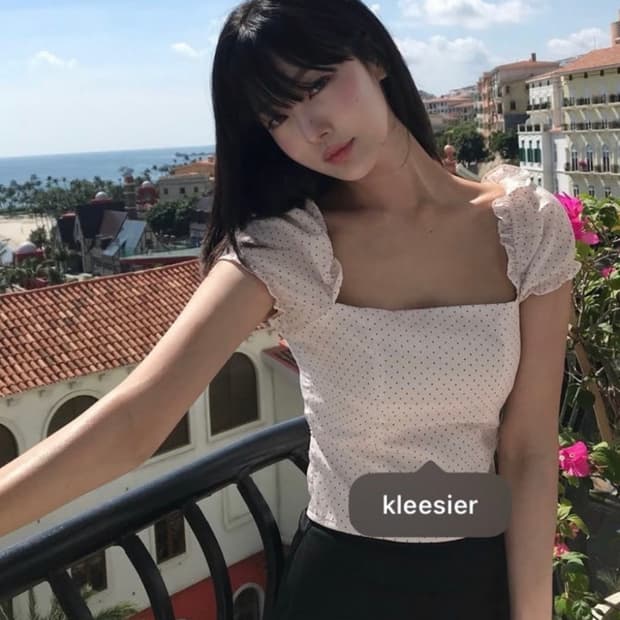 클리시어 afternoon tea scarf top set