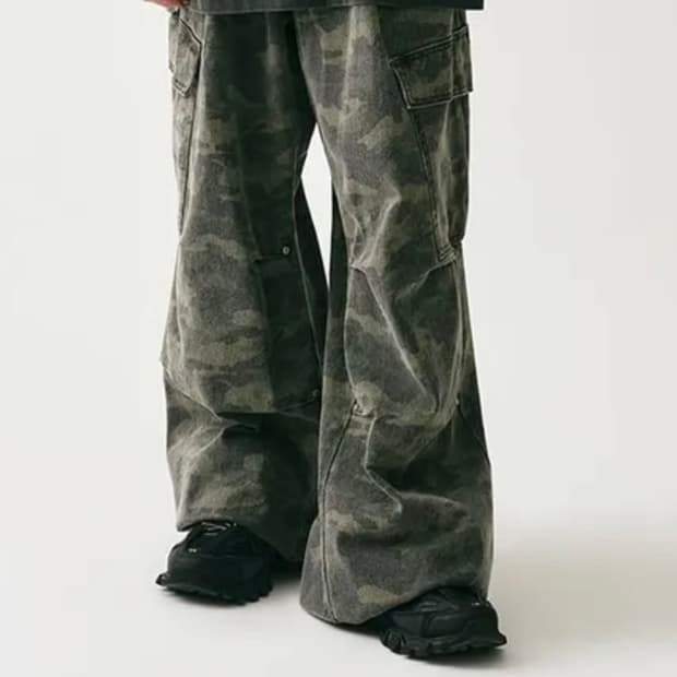 Side Big Cargo Pants CAMO M