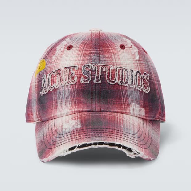 아크네스튜디오 체크볼캡 새제품