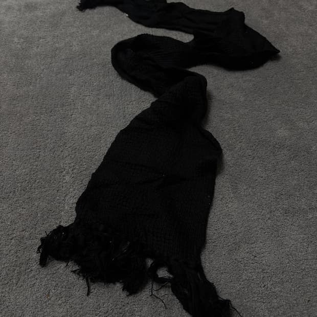 Vintage v-kei punk mood black scarf
