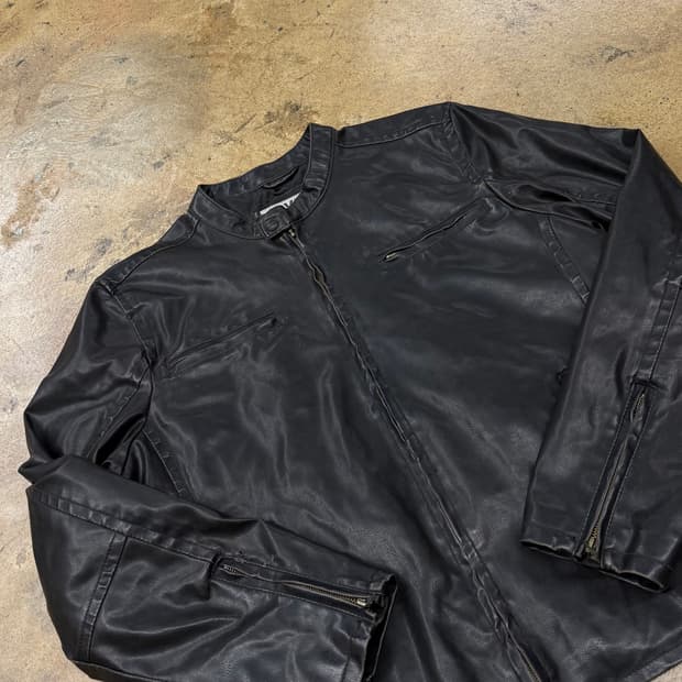 [정품] 리바이스 블랙 레더 라이더 자켓 b16