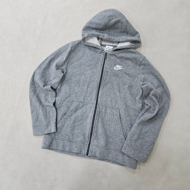 L 나이키 키즈 그레이 후드집업 0407Y