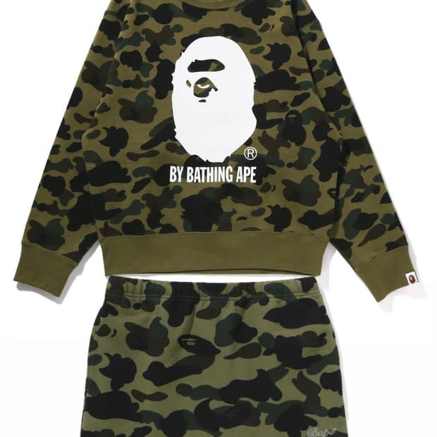 베이프 맨투맨&스커트 세트