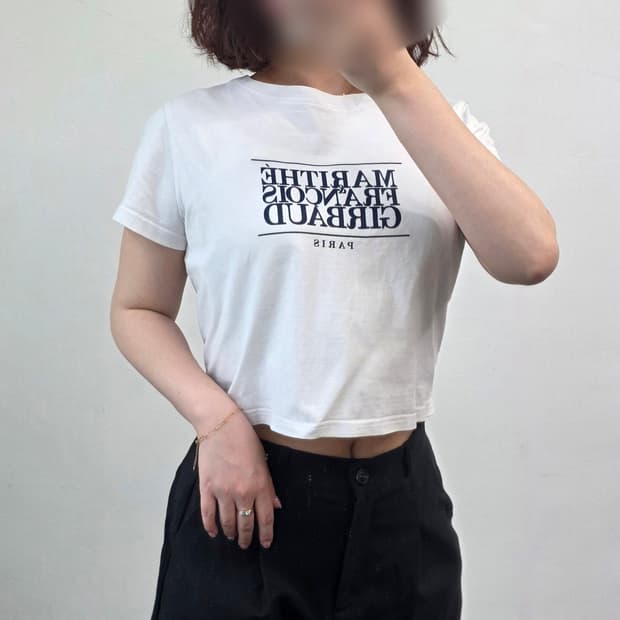 [프립]마리떼 프랑소와 저버 크롭 반팔티