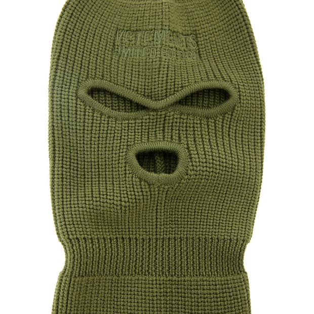 Vetements 25AW 로고 바라클라바 카키