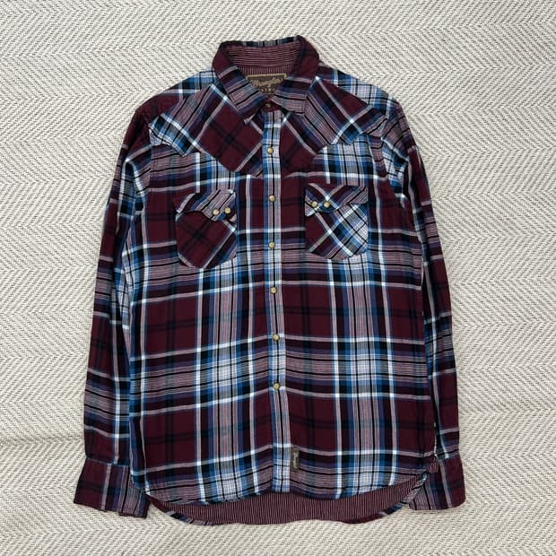 랭글러 웨스턴 체크 셔츠 r2744