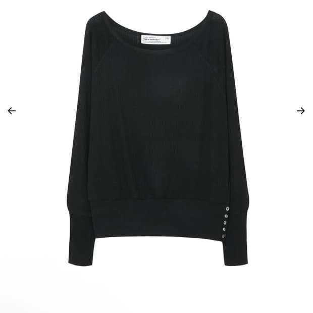 보헤미안서울) Loose Boat Neck Long Sleeve BK F