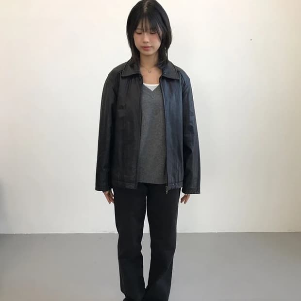 Fresham Genuine Leather Zip Jacket