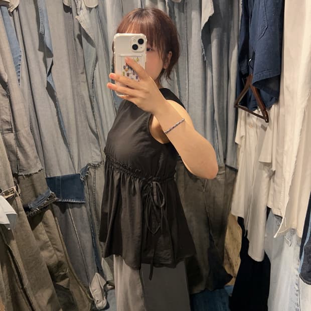 44-55 ) Japanese Vintage Shiring Blouse