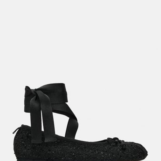 (택달린 새상품)ZARA 자라 패브릭 발레리나 플랫슈즈