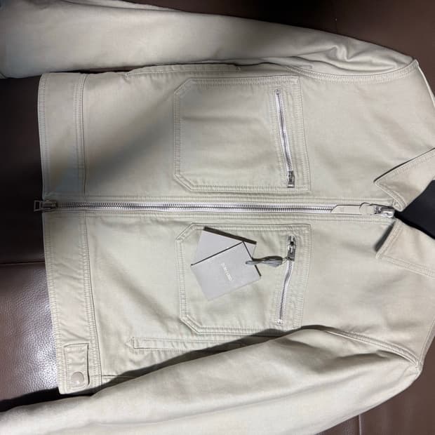 톰포드 브러시드 코튼 자켓 아이보리