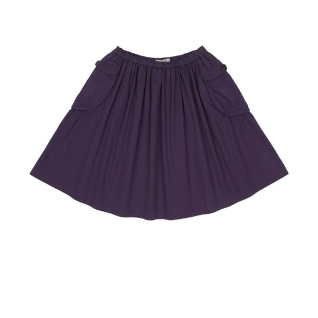 코이세이오 BIG POCKET SHIRRING SKIRT PURPLE