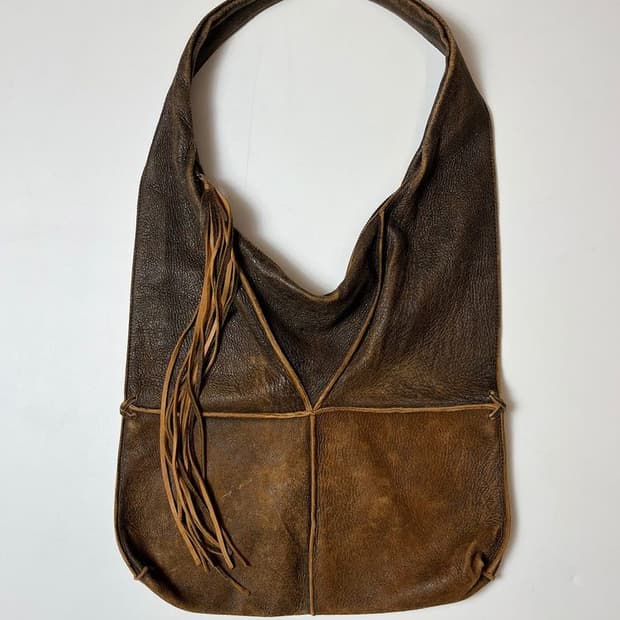 Selected 00's 웨스턴 통 양가죽 숄더백 Q1326