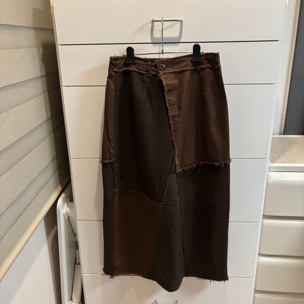 hai sporting gear 이세이 미야케 브라운 패치 스커트
