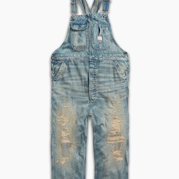 RRL 리페어 웨스콧 데님 오버롤즈 L