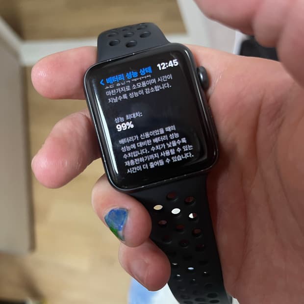 애플워치3, 스트랩 나이키  에디션 성능 99퍼 44mm