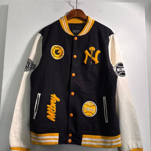 MLBNY 엠엘비 울혼방 바시티 자켓 XXL C554