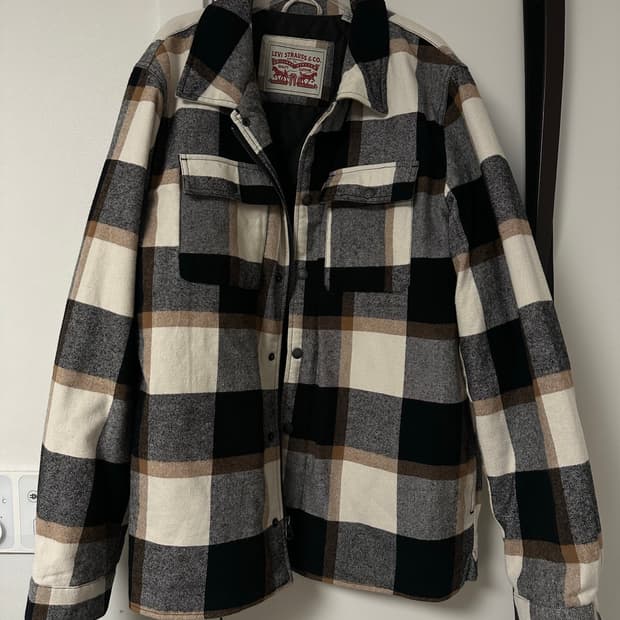 리바이스 코튼 플래드 셔츠자켓 L