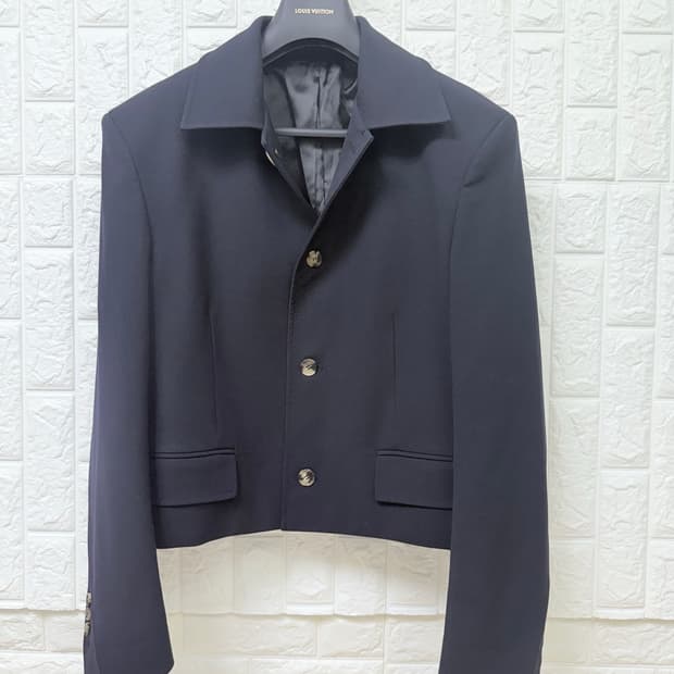 (24FW새상품급) 렉토 울 블랜드 숏 자켓 네이비(L)