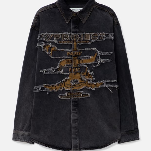Y/project 파리 베스트 패치 데님 셔츠