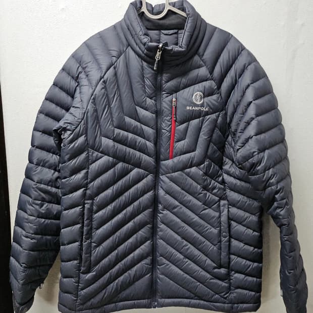 빈폴 그레이 경량 패딩 점퍼  100