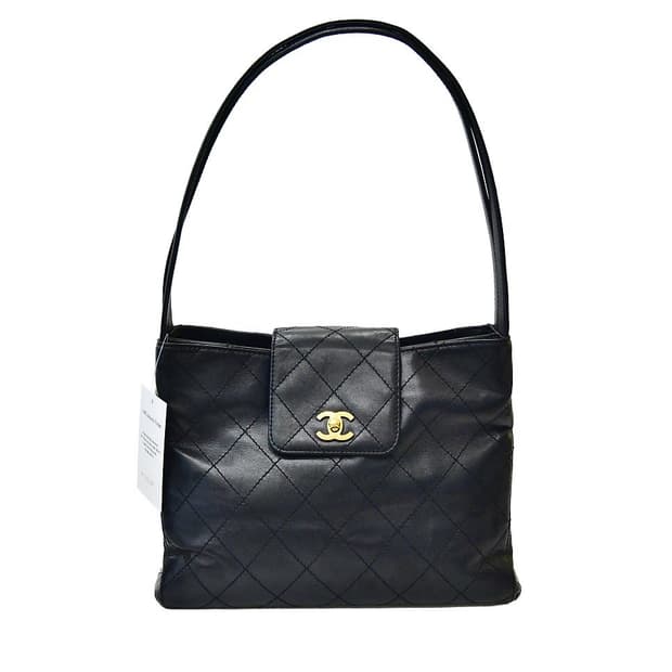 샤넬 빈티지 램스킨 비콜로어 숄더백(정품)