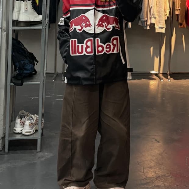 레드불 레이싱 가죽 자켓 A3112