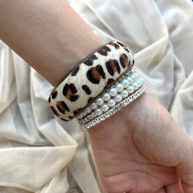 Vintage Bangle 호피 레오파드 뱅글 팔찌 브레이슬릿 일괄