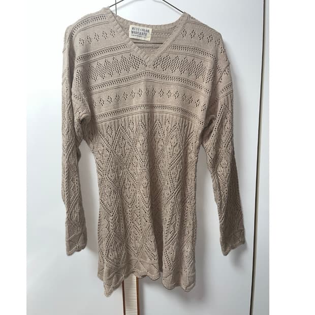 뮤트 컬러 롱 니트