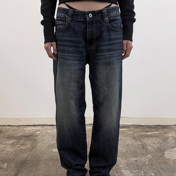 도그마엑스 DGMA PATCHD SEMI BAGGY DENIM S