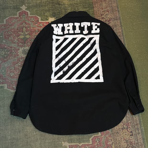 오프화이트 데님 셔츠