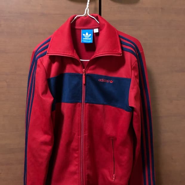 아디다스 빨강네이비 희귀 져지 트랙탑