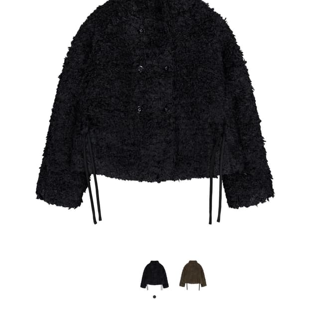 코이세이오 헤어리 퍼 재킷 블랙 free