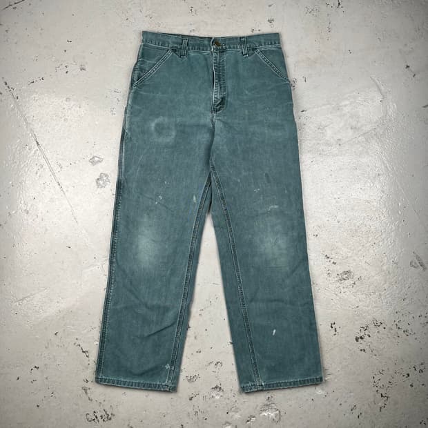 올드 칼하트 카펜터 팬츠 헌터그린