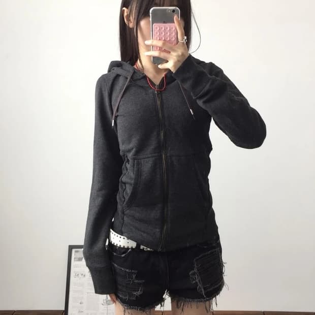 Diesel Zip Up Hoodie Charcoal