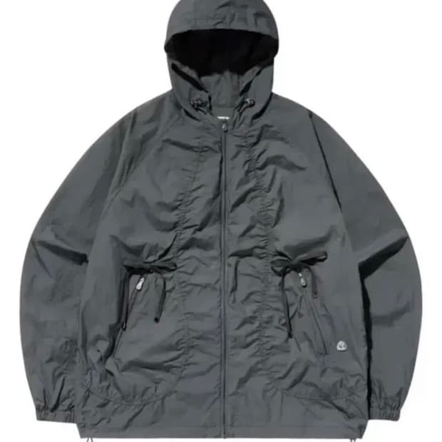 스마트어반유즈풀 리본 윈드브레이커 웜그레이