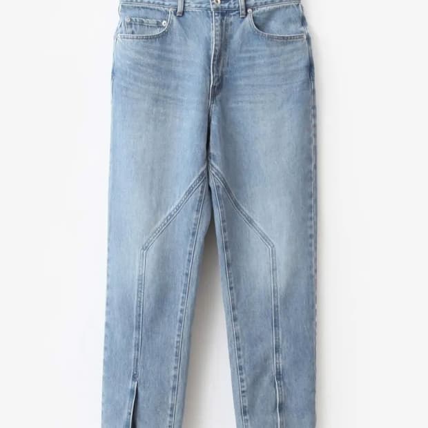 (새상품) 올드파크 슬릿 진 블루