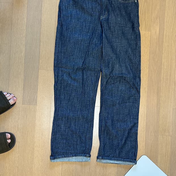 토피 린넨 데님팬츠