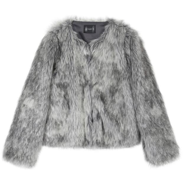 플레어업 퍼자켓 그레이 숏 1사이즈