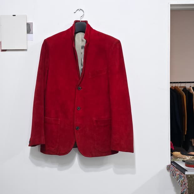 Y's for men red rabel leather jacket