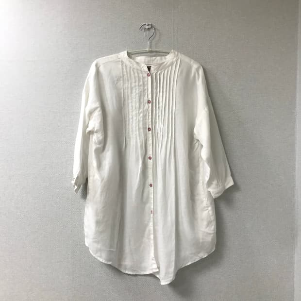 레이어드 화이트 원피스 블라우스 